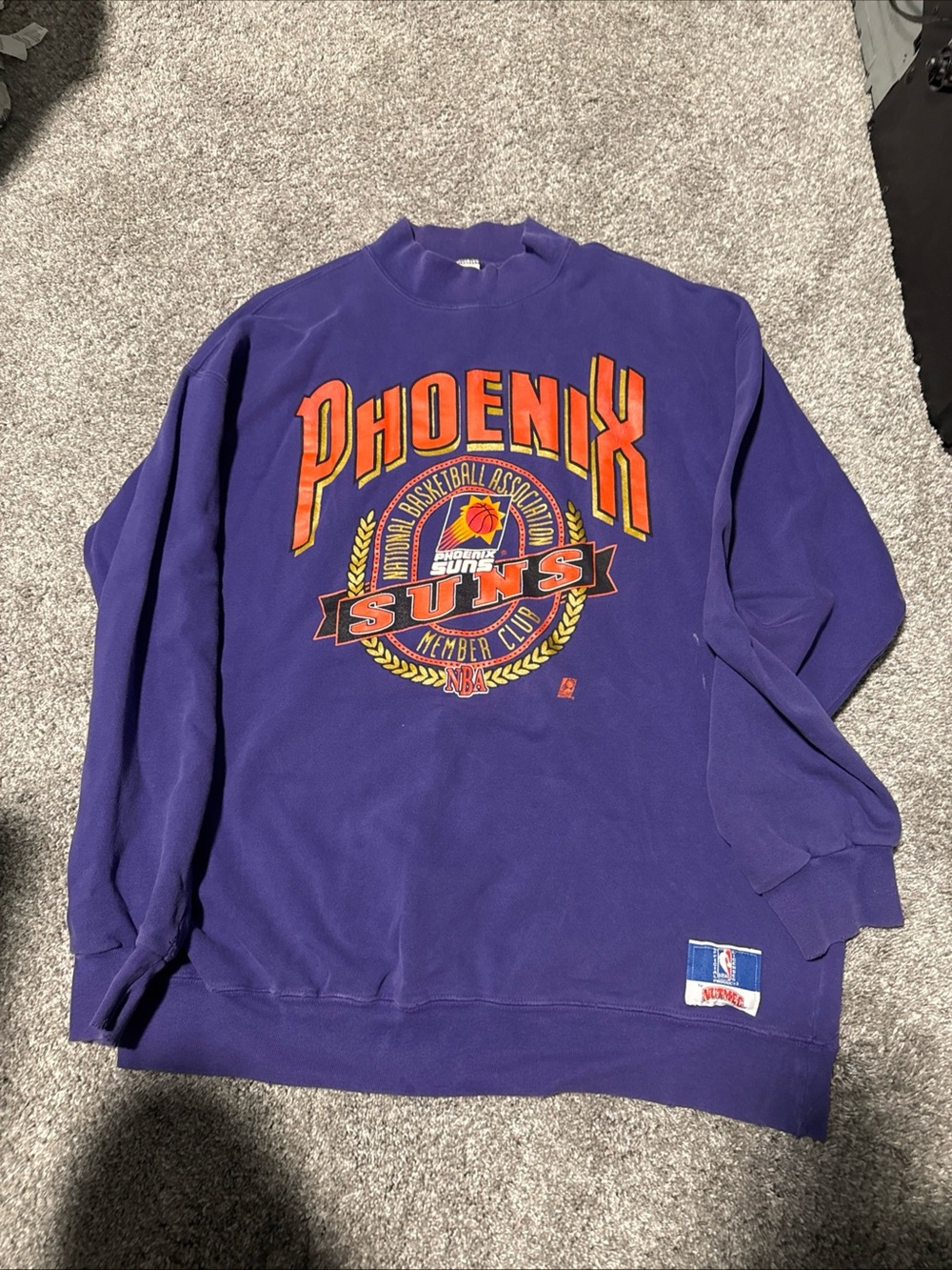 Phoenix Suns Purple Vintage Pullover Crewneck Sweater XL Nutmeg NBA